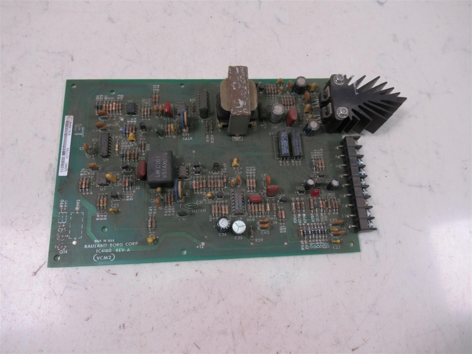 Rauland Borg TC4160 Rev. A VCM2 Circuit Board Control Module Intercom System Rauland Borg TC4160 Rev. A VCM2 Circuit Board Control Module Intercom System