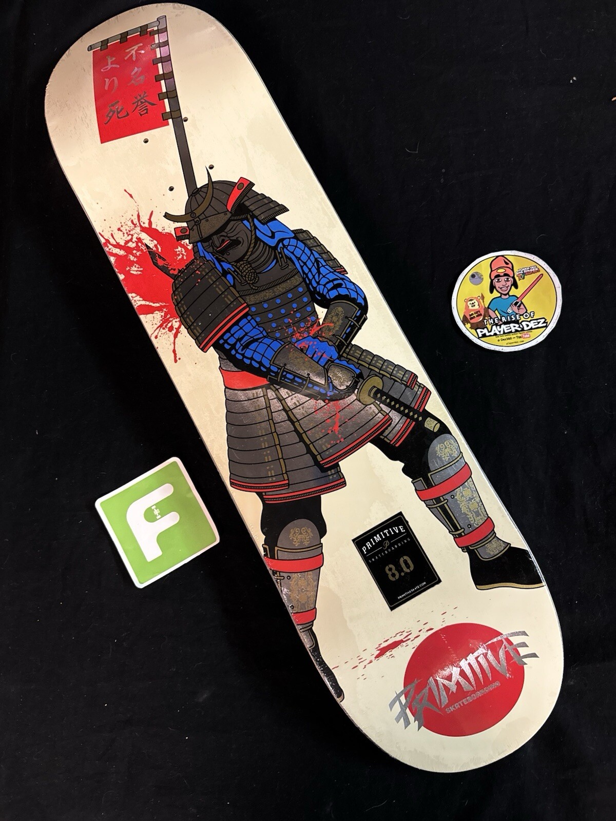SUPER RARE Paul Rodriguez Primitive Foil Samurai Sword Skateboard Deck In Shrink SUPER RARE Paul Rodriguez Primitive Foil Samurai Sword Skateboard Deck In Shrink