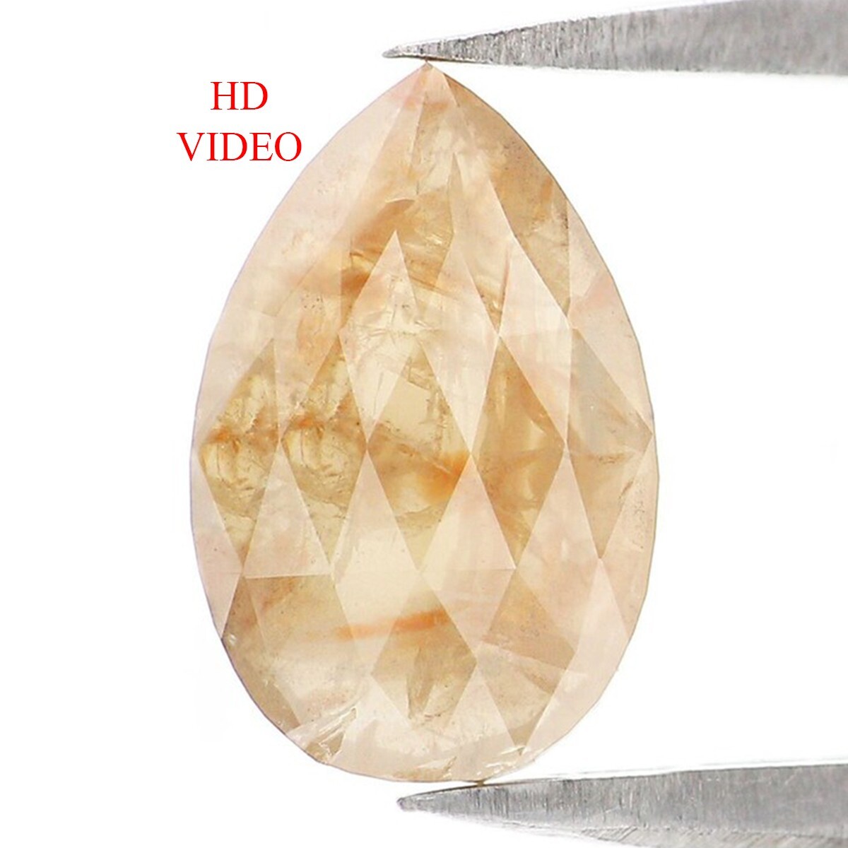 1.44 CT Natural Loose Pear Shape Diamond 10.00 MM Brown Color Diamond NQ9135