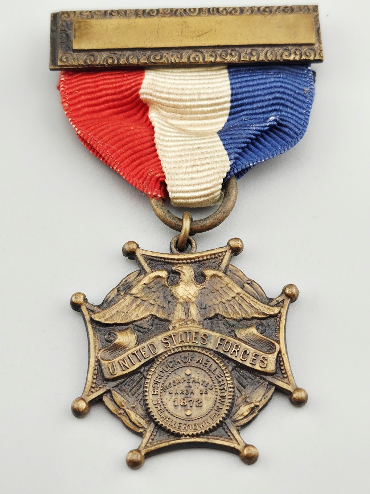 Rare 1919 WWI Hellertown PA Lower Saucon US Forces Service Medal Only ~85 Issued