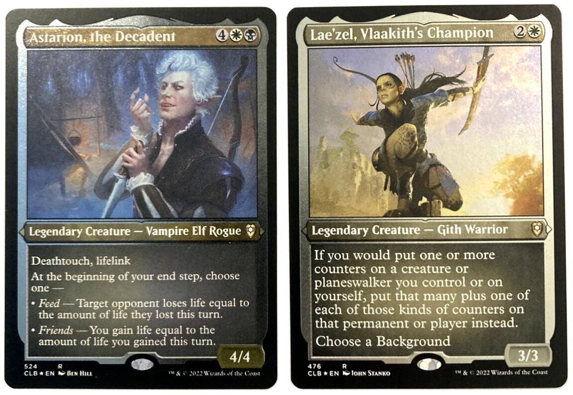 MTG Astarion, the Decadent + Lae'zel, Vlaakith's Champion Baldur's Gate FOIL SET