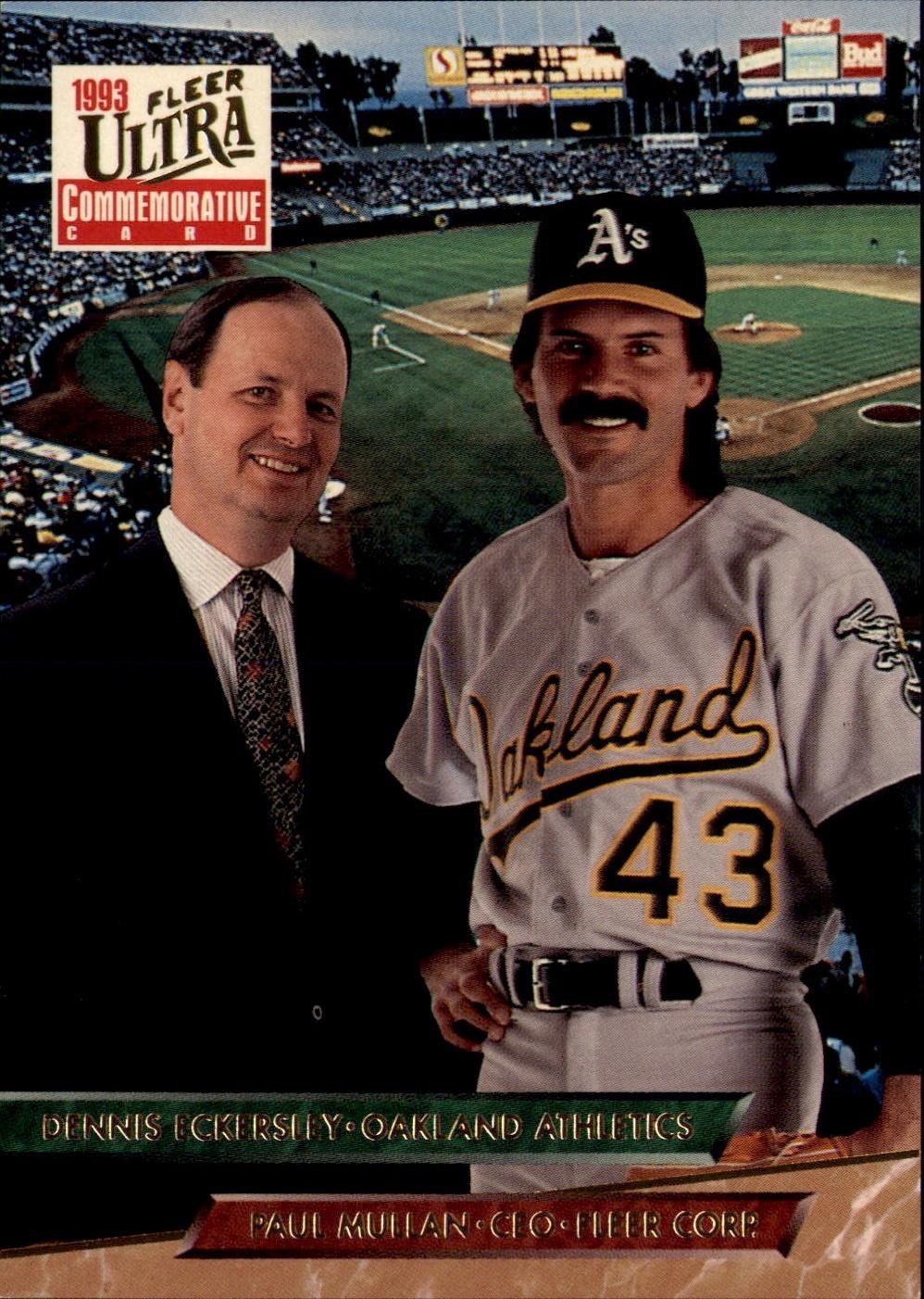 1993 Ultra #NNO Paul MullanDennis Eckersley COMM, PROMO Commemorative Card Promo 1993 Ultra #NNO Paul MullanDennis Eckersley COMM, PROMO Commemorative Card Promo