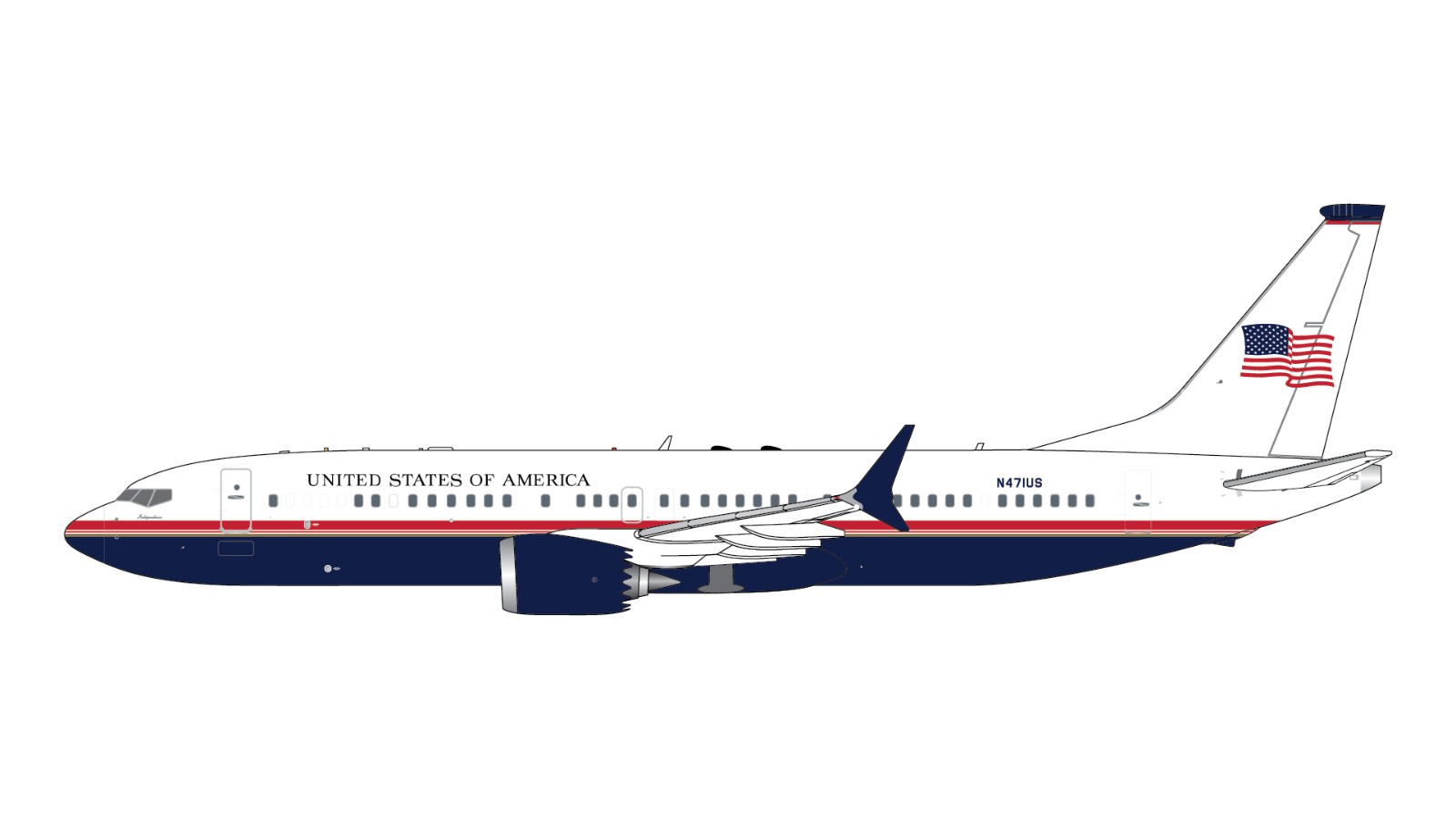GeminiJets 1:400 U.S. Air Force Boeing 737 MAX 8 BBJ GJAFO2420 PRE-ORDER