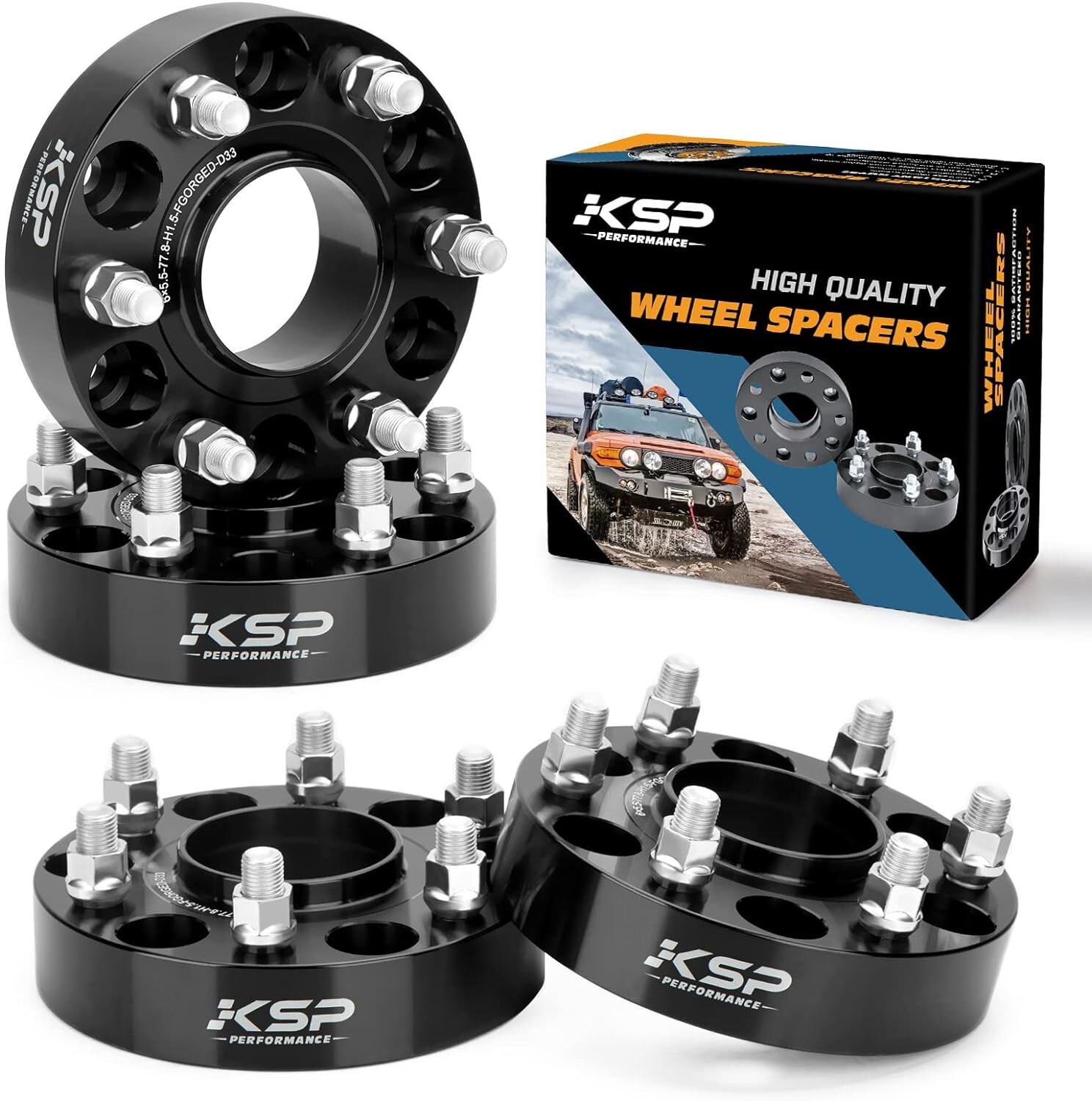 KSP 4PC 6x5.5 Wheel Spacers 1.5
