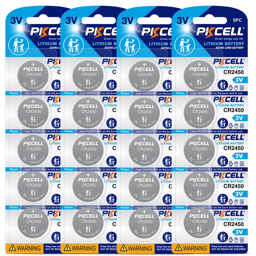 20Pcs Super Fresh 3V CR2450 ECR2450 5029LC Button Cell Lithium Watch Batteries