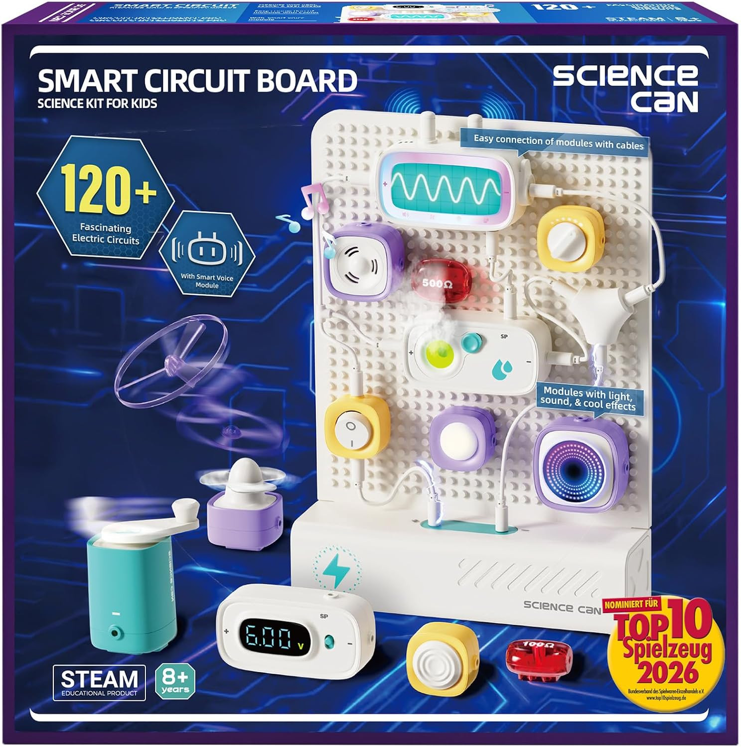 Science Can Circuit Board for Kids W/ 120 Projects, STEM Toys for Ages 8-13 Science Can Circuit Board for Kids W/ 120 Projects, STEM Toys for Ages 8-13