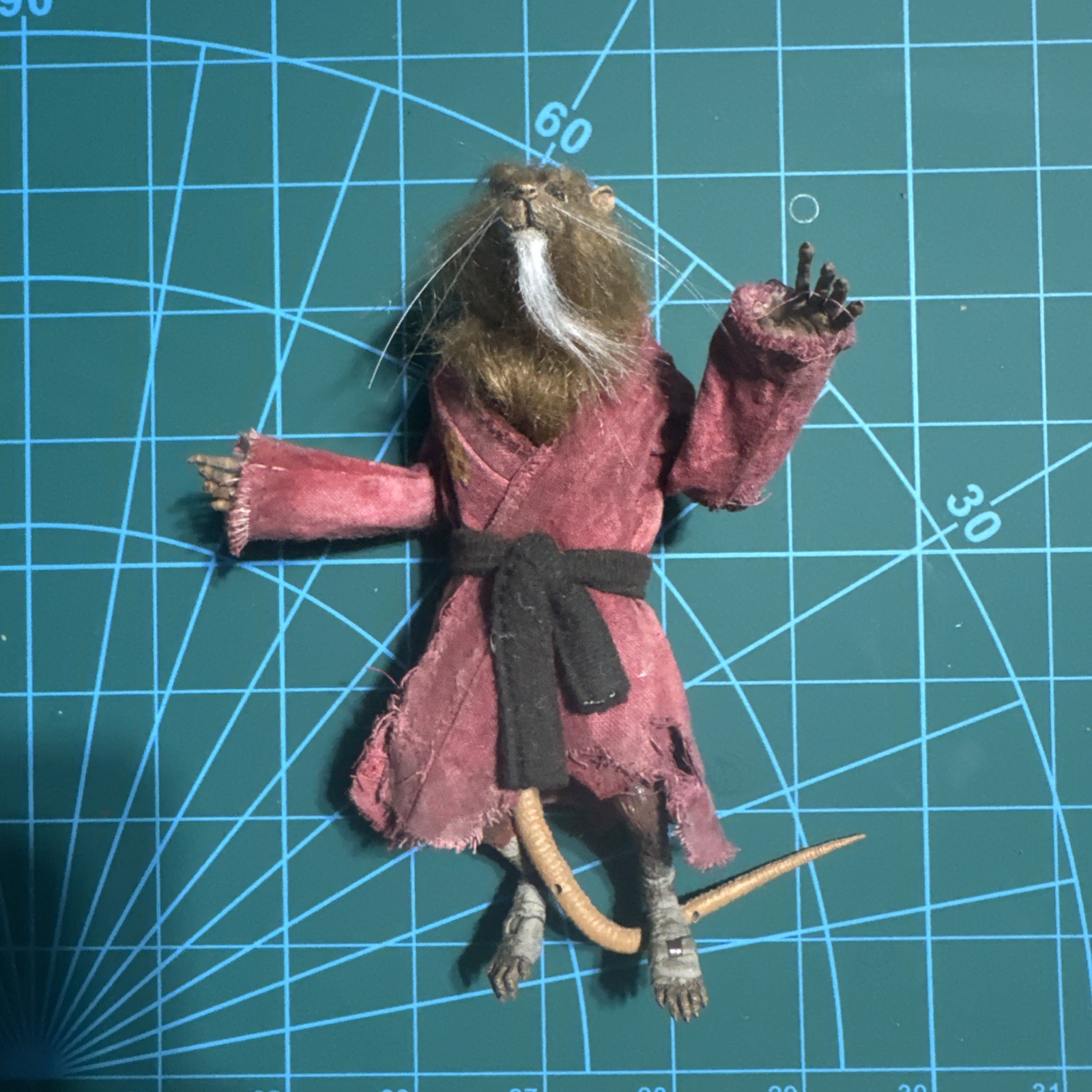 New NECA TMNT Ninja Turtles 1990 Splinter exclusive custom flocked 