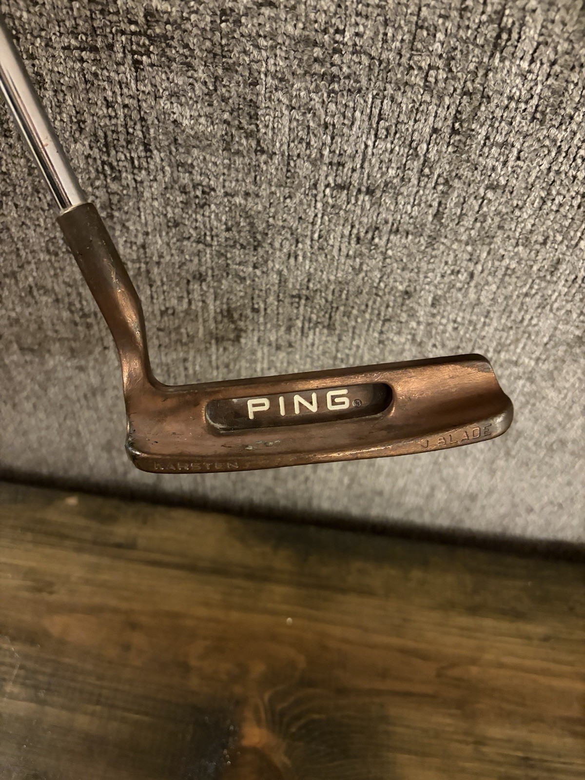 VTG PING KARSTEN J BLADE Putter HEEL SHAFTED Maganesse Bronze Head Ping Grip 34”