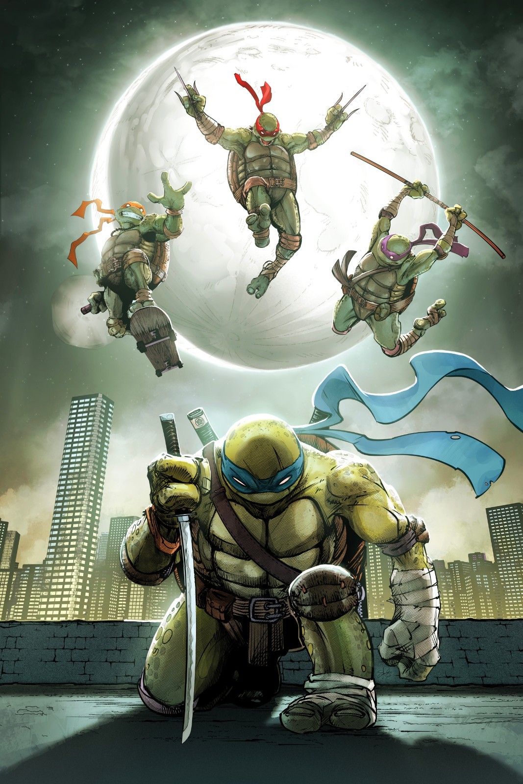 TEENAGE MUTANT NINJA TURTLES #20 300th ISSUE SPECIAL - STAN YAK COVER A TEENAGE MUTANT NINJA TURTLES #20 300th ISSUE SPECIAL - STAN YAK COVER A