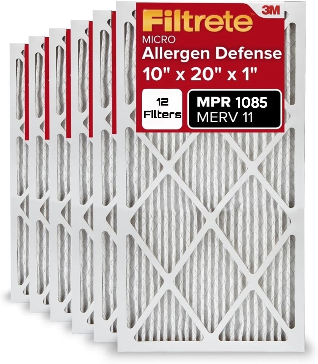 Filtrete 10x20x1 Air Filter MPR 1085 MERV 11, 12 Pack