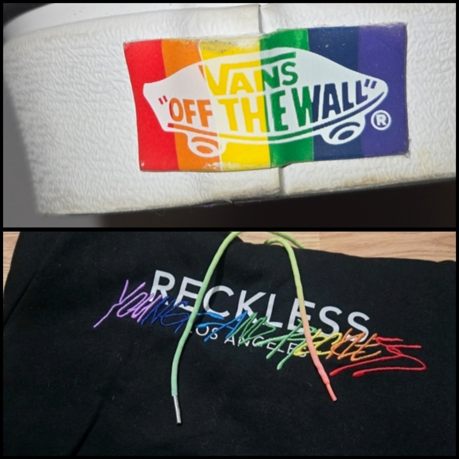 RARE PRIDE COMBO Pride Vans Shoes And Pride Rare Young And Reckless Hoodie RARE PRIDE COMBO Pride Vans Shoes And Pride Rare Young And Reckless Hoodie