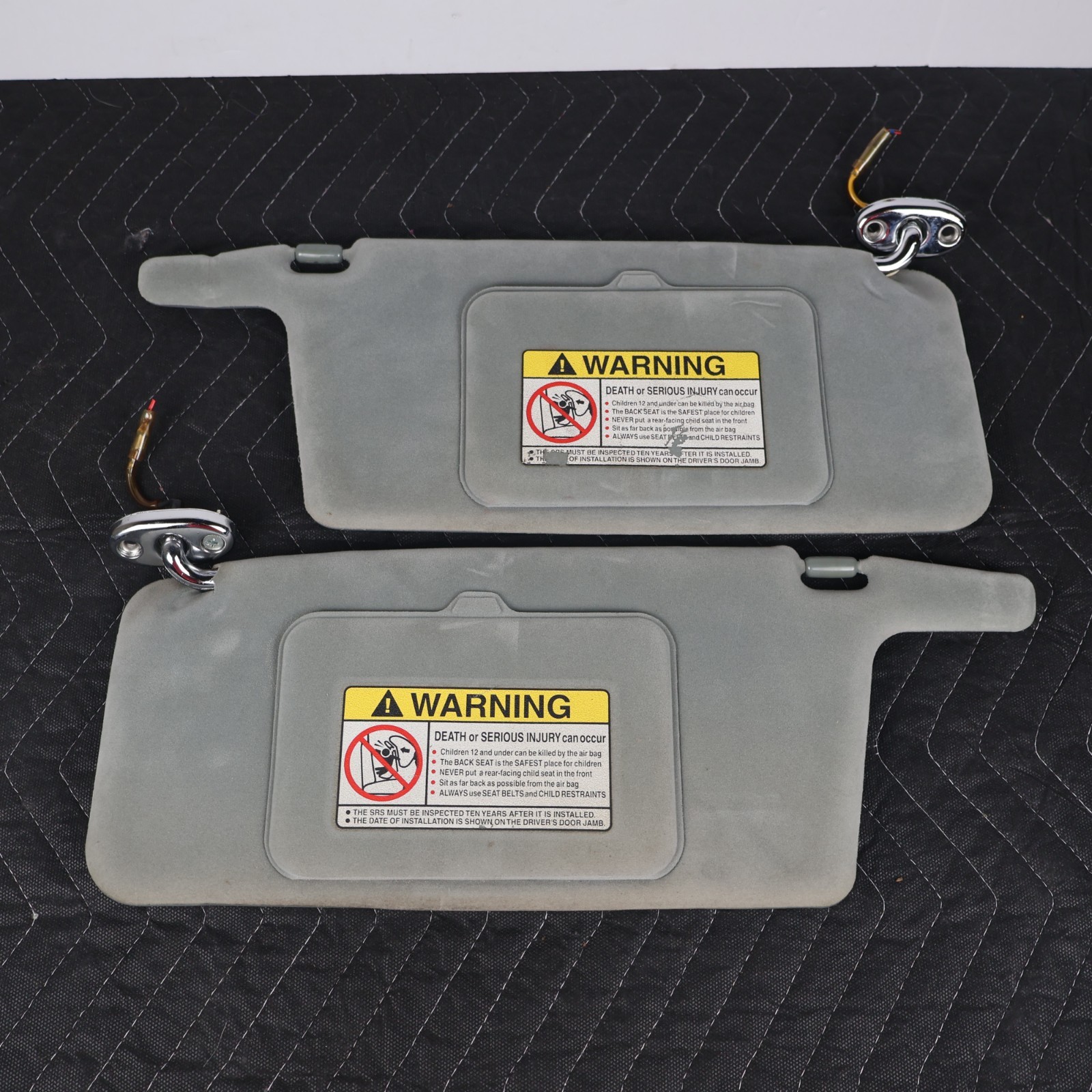 1994-1997 Honda Accord Driver Passenger Side Sun Visor Set Pair Grey Blue 1994-1997 Honda Accord Driver Passenger Side Sun Visor Set Pair Grey Blue
