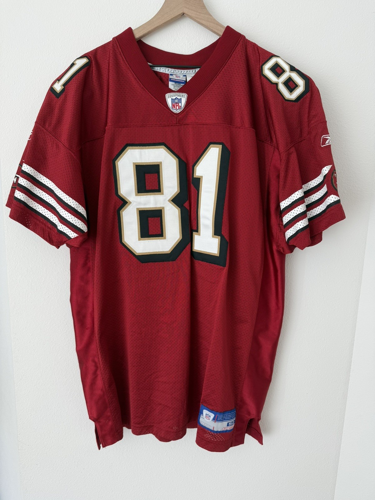 Vintage Rare Reebok Authentic stitched SF 49ers Terrell Owens Home Jersey Sz 52 Vintage Rare Reebok Authentic stitched SF 49ers Terrell Owens Home Jersey Sz 52