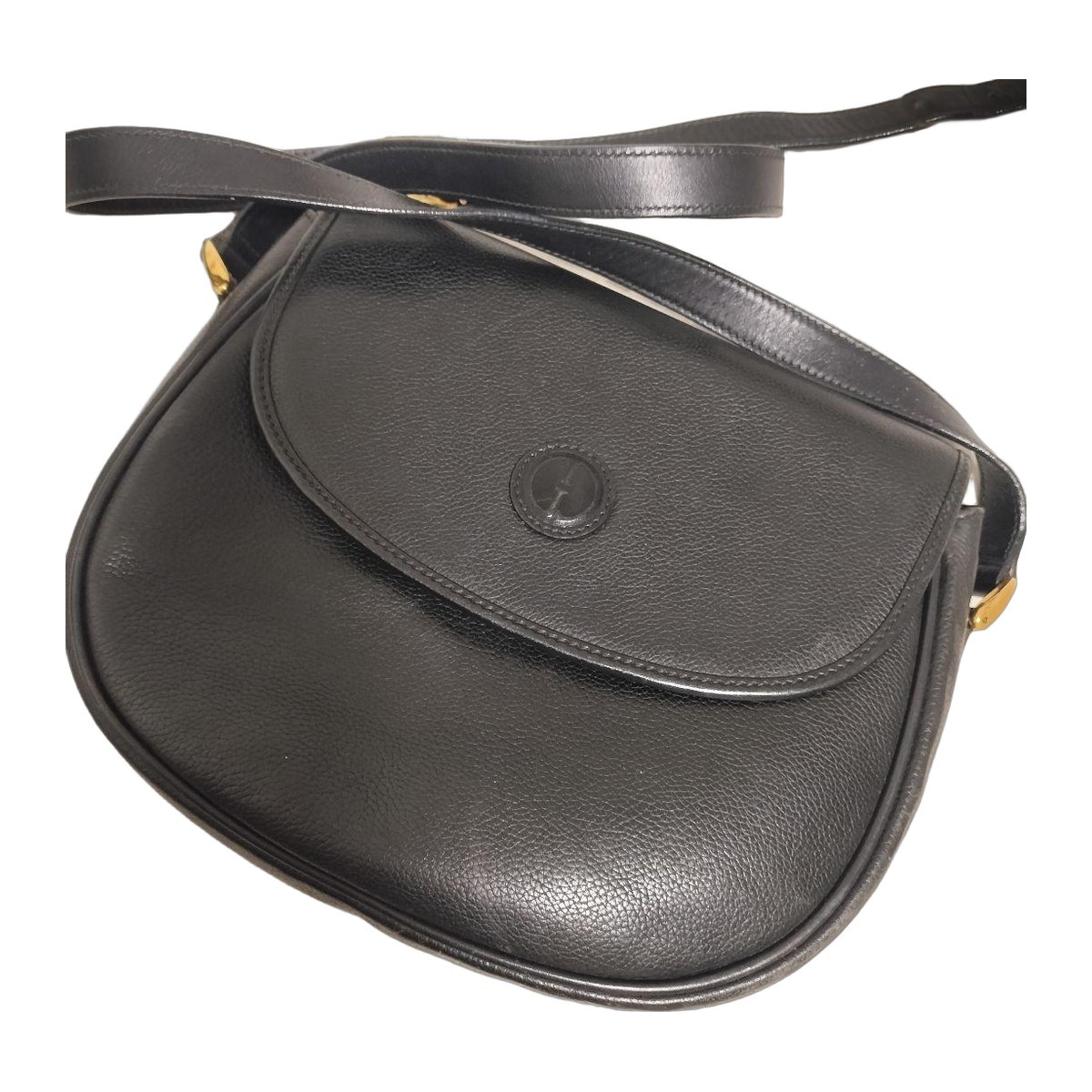 GUCCI Shoulder Bag Black Leather W 9.8 x H 8.7 x D 2.4 in