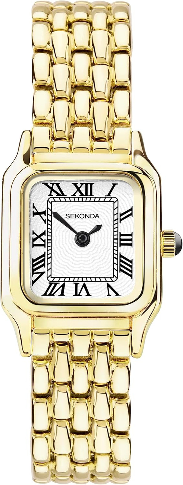 Monica Ladies 20Mm Quartz Watch in White with Roman Numerals, Analogue Display a