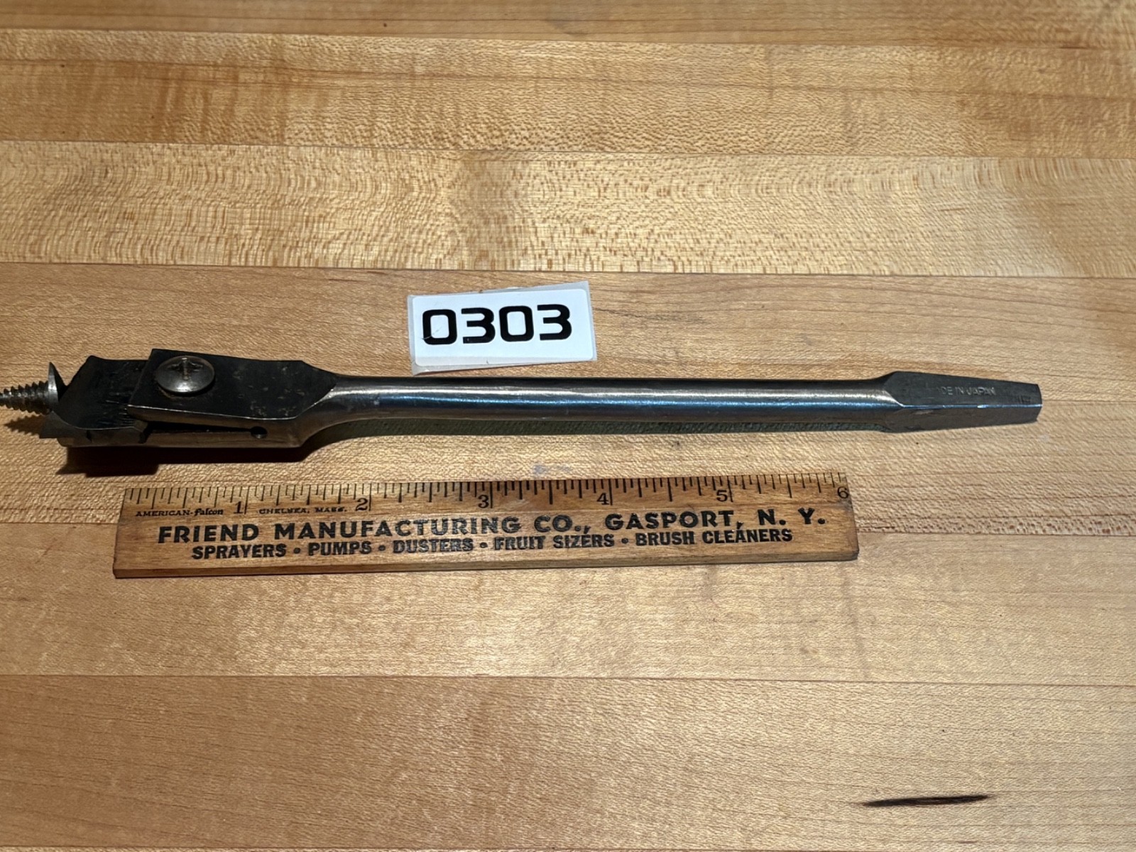 Vintage Adjustable Expansive Wood-boring Bit Marked Japan 1 1/2 Inch