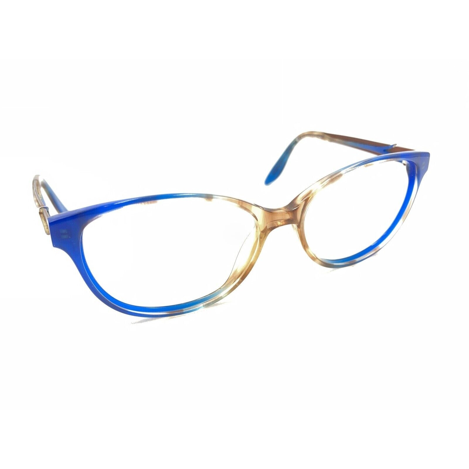 You\'S RARE Mod. 1012 Col. 203 Blue Brown Eyeglasses Frames 53-16 140 Men Women
