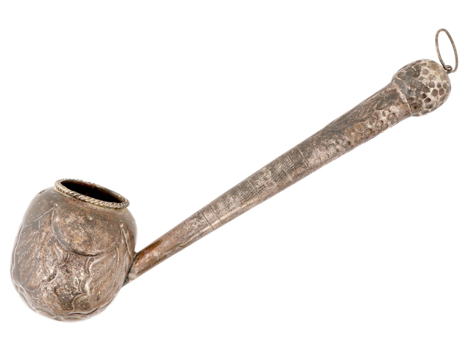 ANTIQUE MIDDLE EASTERN SILVER HOLY WATER LADLE 215g CEREMONIAL RELIGIOUS VESSEL