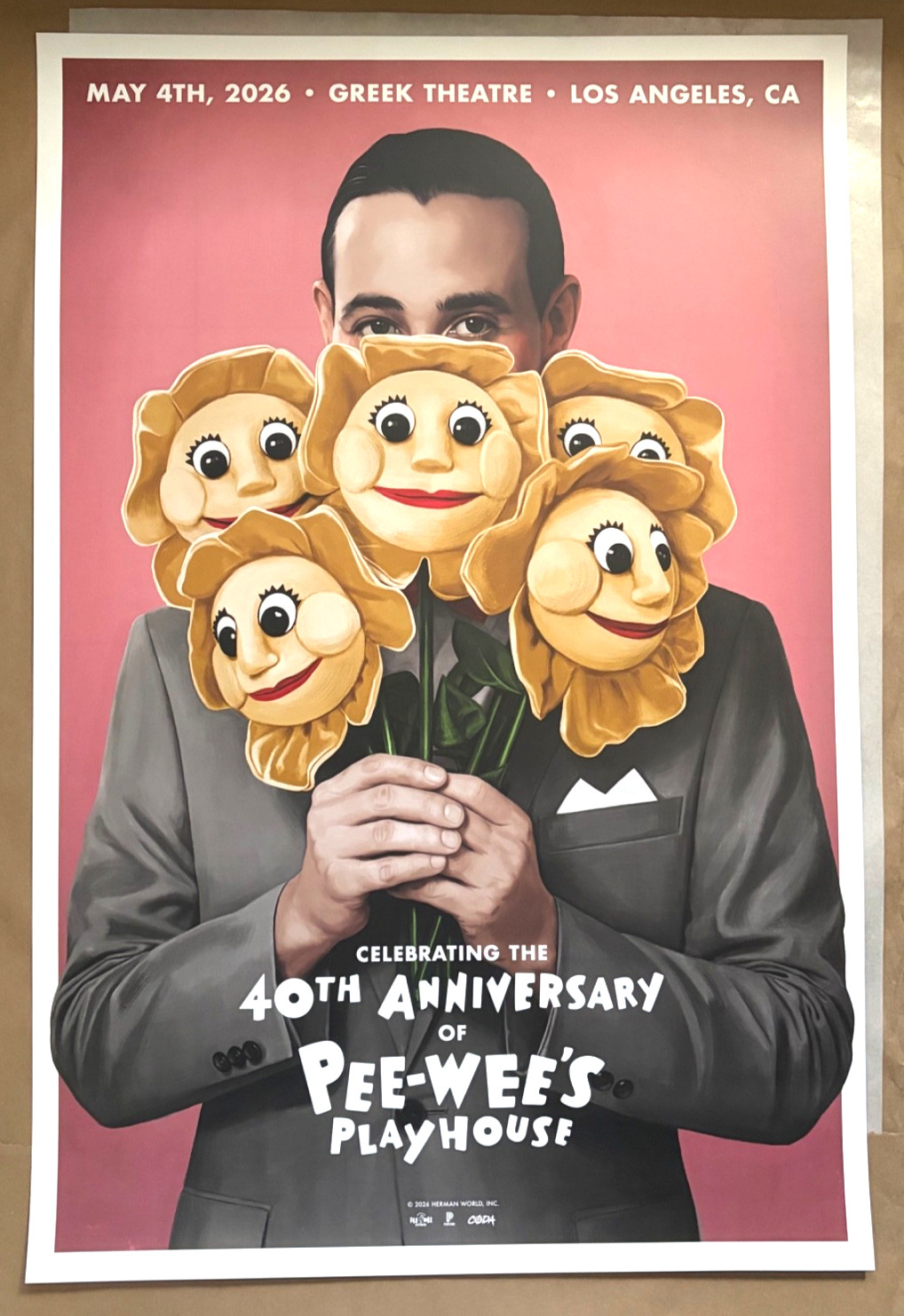 PEE-WEE'S PLAYHOUSE 40th Anniversary poster AKIKO STEHRENBERGER Pee-wee Herman PEE-WEE'S PLAYHOUSE 40th Anniversary poster AKIKO STEHRENBERGER Pee-wee Herman