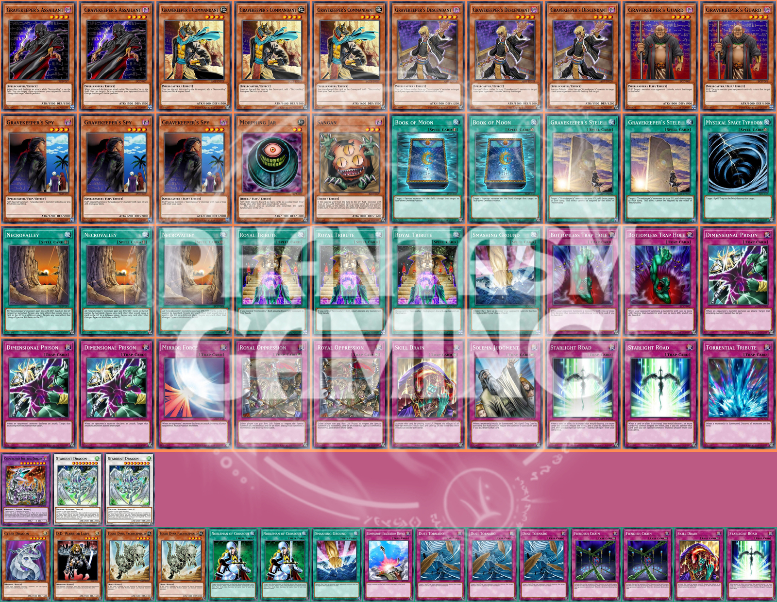 Gravekeepers Edison Deck Commandant Guard Spy Guard Necrovalley Yugioh