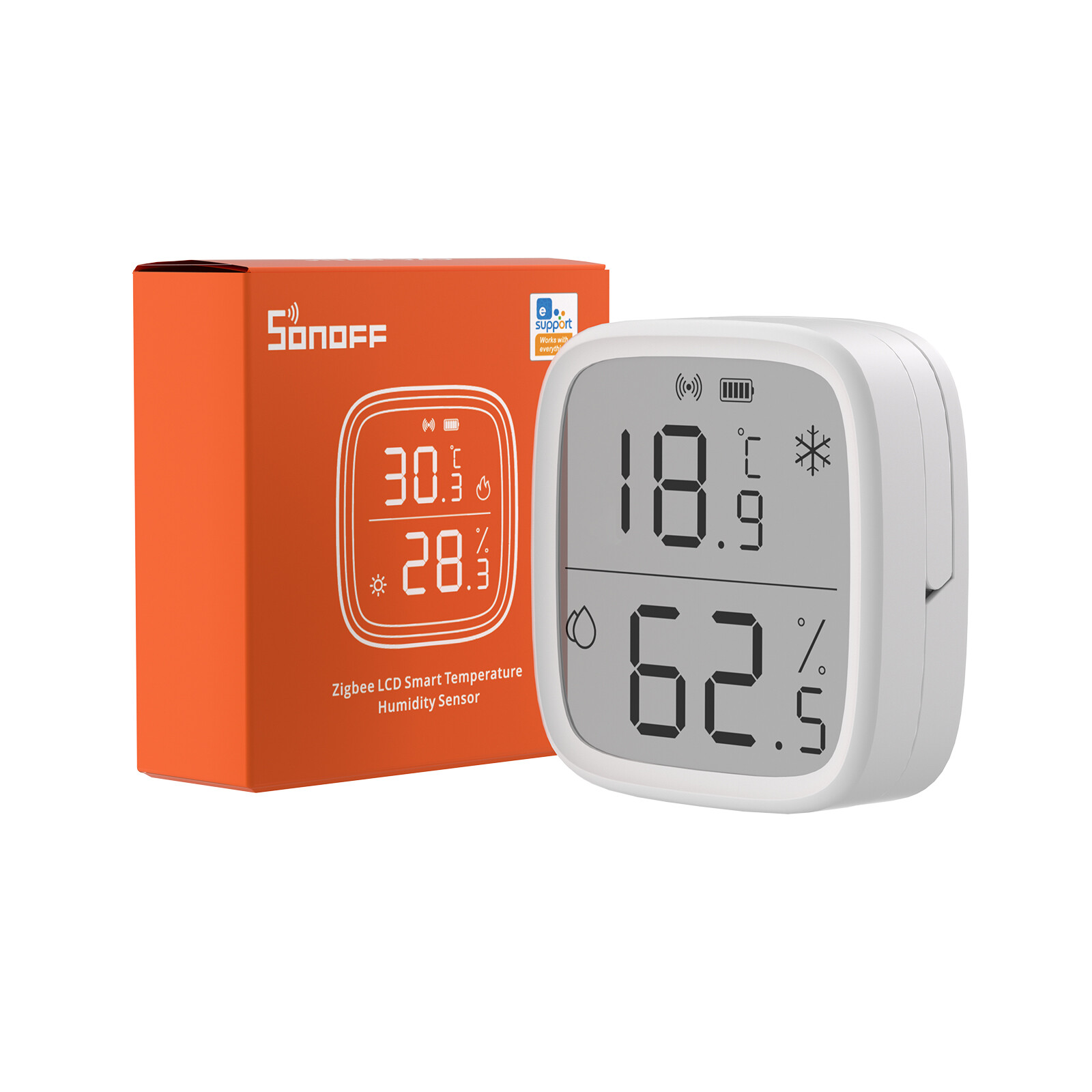 SONOFF SNZB-02D Zigbee LCD Smart Temperature Humidity Sensor APP Remote Control SONOFF SNZB-02D Zigbee LCD Smart Temperature Humidity Sensor APP Remote Control