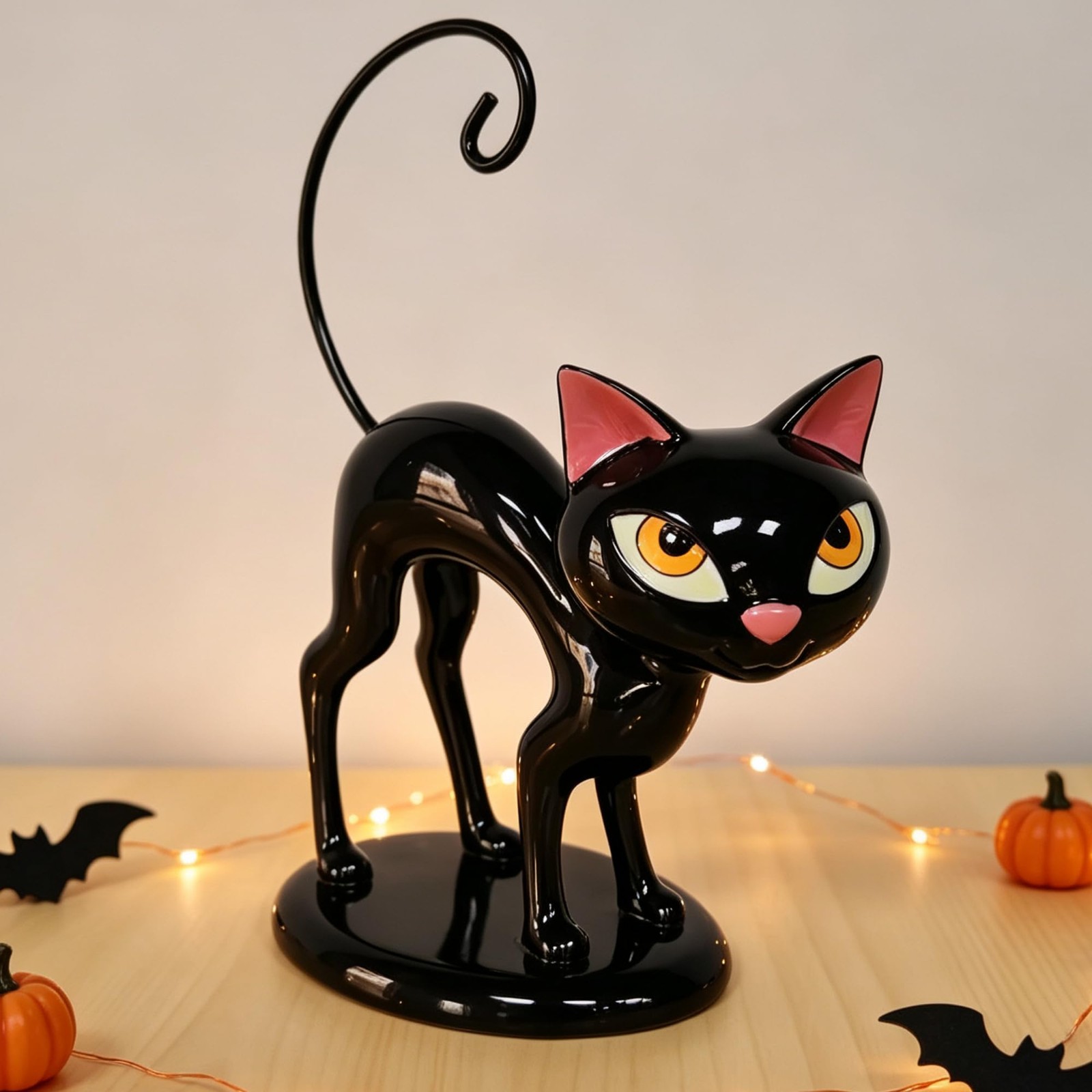 Cat Statues Home Decor - 9 Inch Black Halloween Figurine
