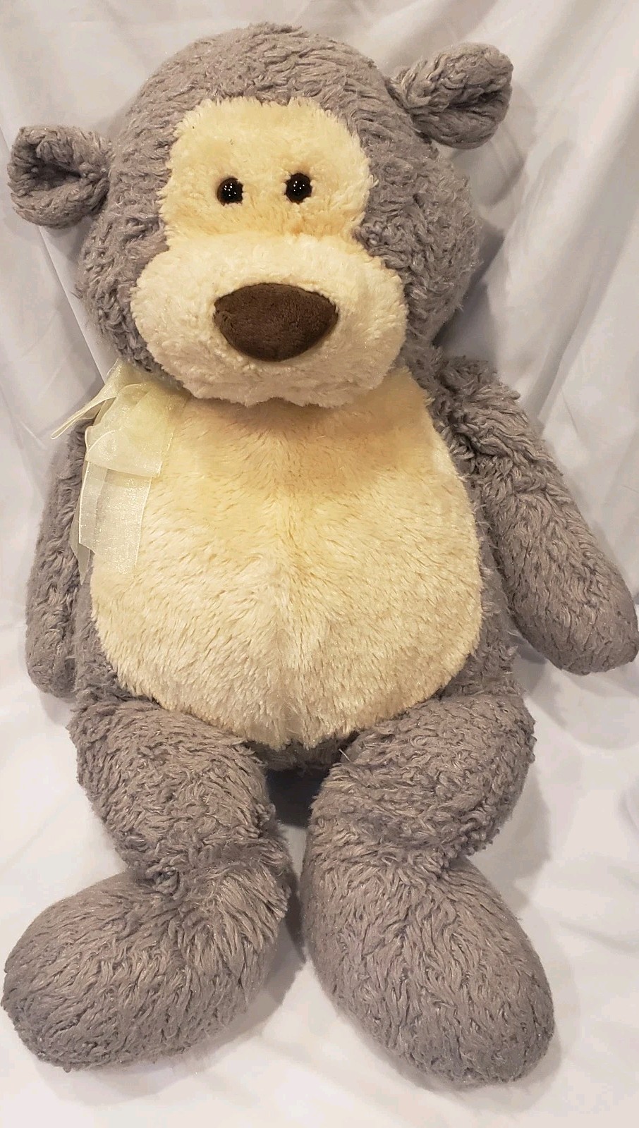 GUND G5.0 Teddy Bear Plush Gray Cream Stuffed Animal \
