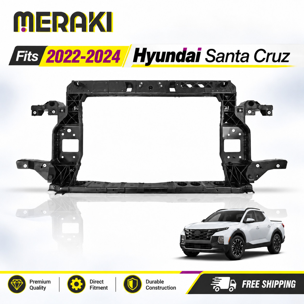 For 2022 2023 2024 Hyundai Santa Cruz Radiator Support Core Assembly HY1225236