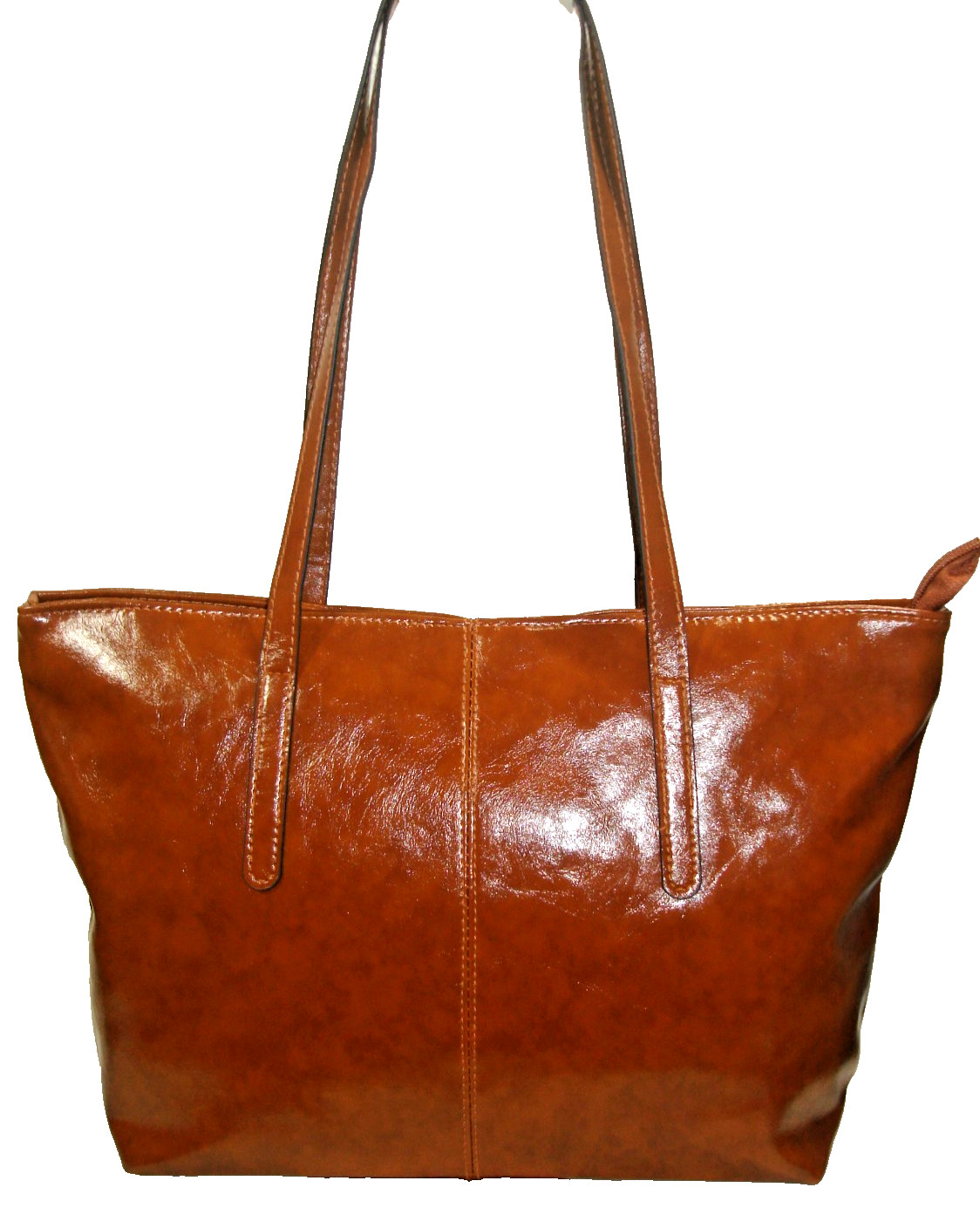 Gorgeous Genuine Chocolate Brown Silky Soft Leather Tote Shoulder Bag NWOT