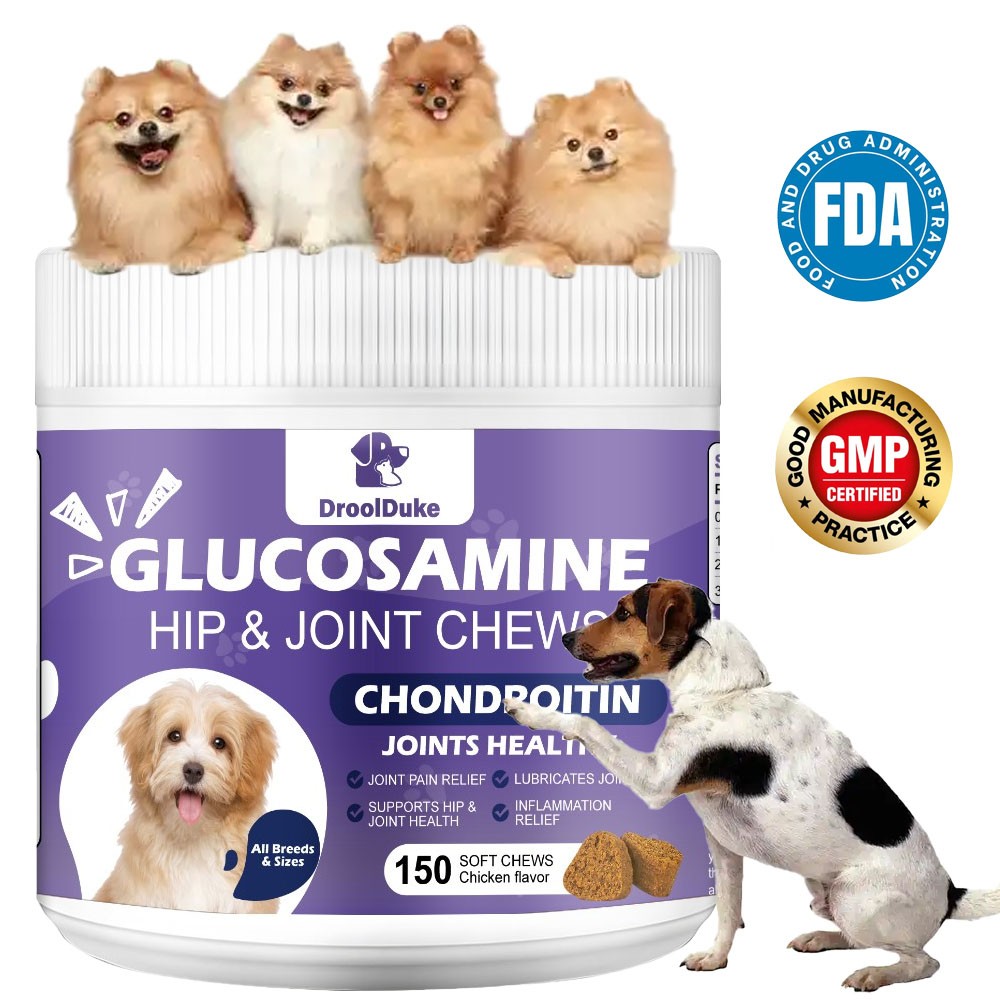 Glucosamine for Dogs Hip and Joint Supplement for Dogs 150 Chews Pain Relief