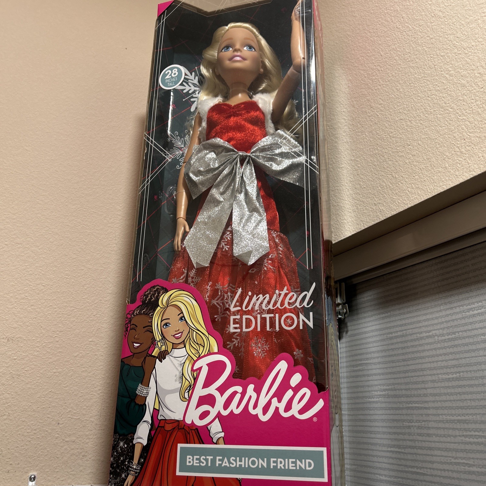 Barbie 28” 2022 Holiday Edition Best Fashion Friend Blonde Doll New