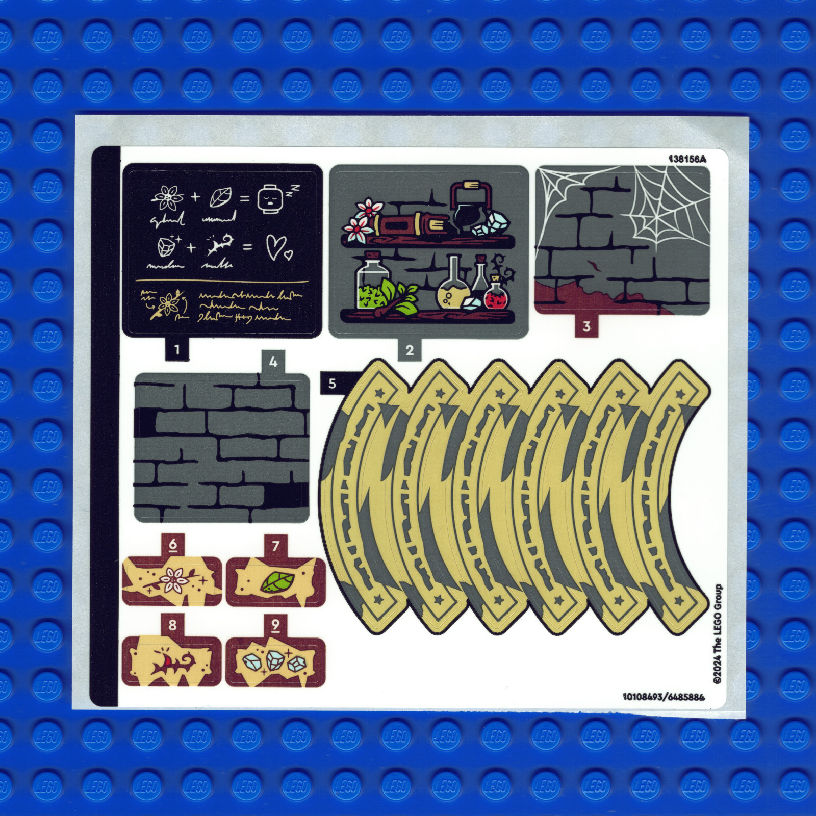 New LEGO Harry Potter Hogwarts Castle Potions Class 76431 Sticker Sheet Qty 1
