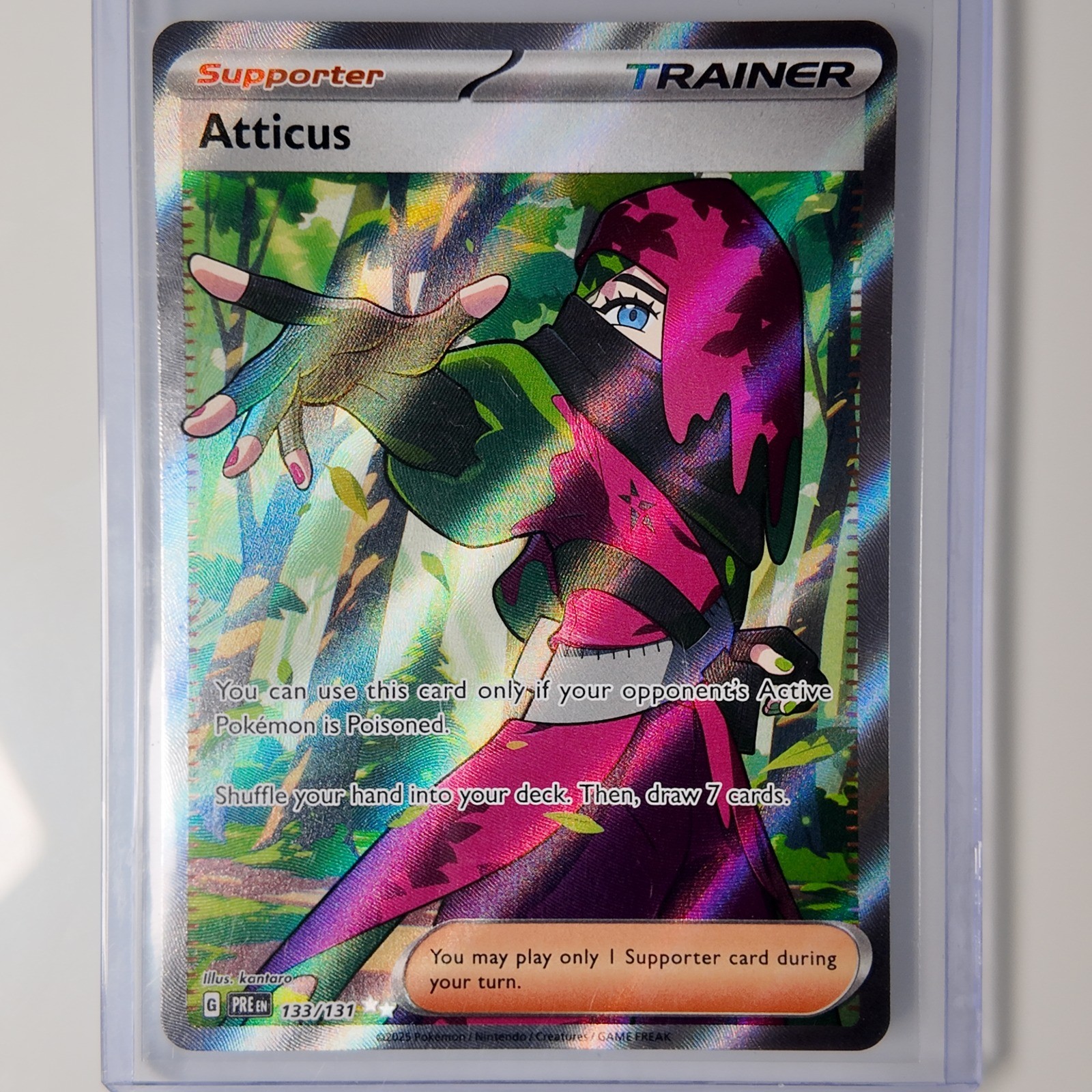 Atticus Holo Ultra Rare SV: Prismatic Evolutions 133/131 NM Atticus Holo Ultra Rare SV: Prismatic Evolutions 133/131 NM