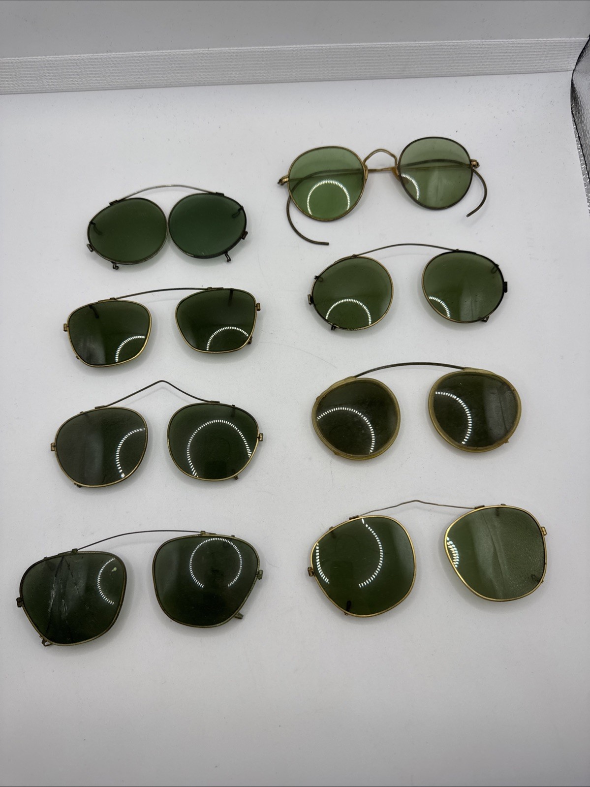 Eight Vintage Glasses/Sunglasses Good Antique Frames Need Cleaned