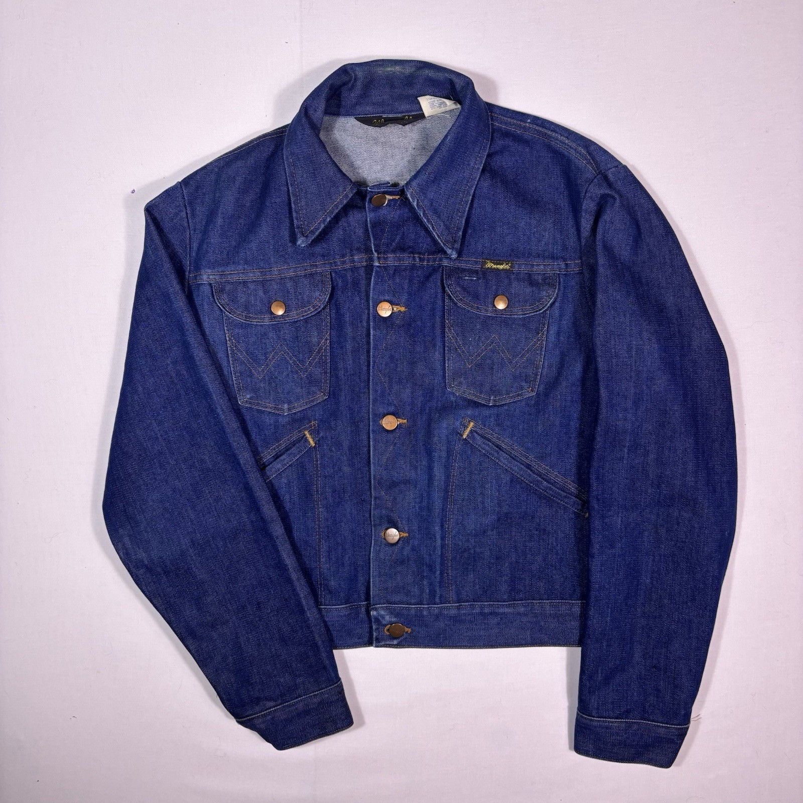 VTG 70s Wrangler Trucker Jacket Men’s Size 40 126MJ No Fault Denims Made In USA VTG 70s Wrangler Trucker Jacket Men’s Size 40 126MJ No Fault Denims Made In USA
