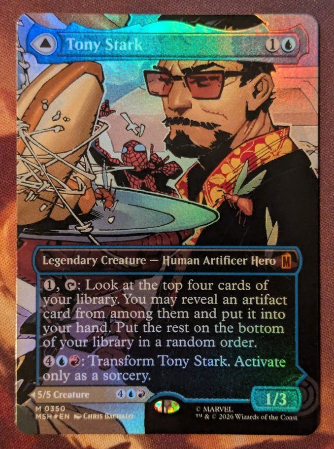 MTG - Tony Stark (0350 borderless foil) - MSH (NM+)
