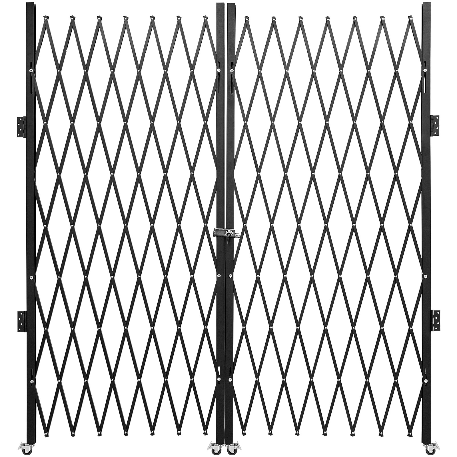 VEVOR Double Folding Security Gate Folding Door Gate 6-1/2\'H x 12\'W Scissor Gate