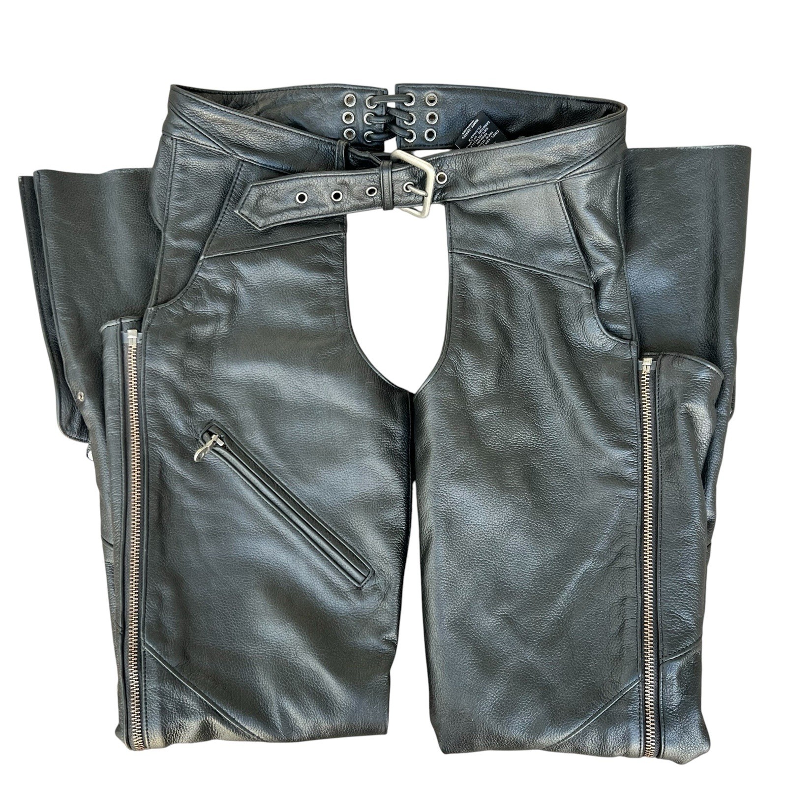 Harley-Davidson Women's Deluxe Leather Motorcycle Riding Chaps Size Small