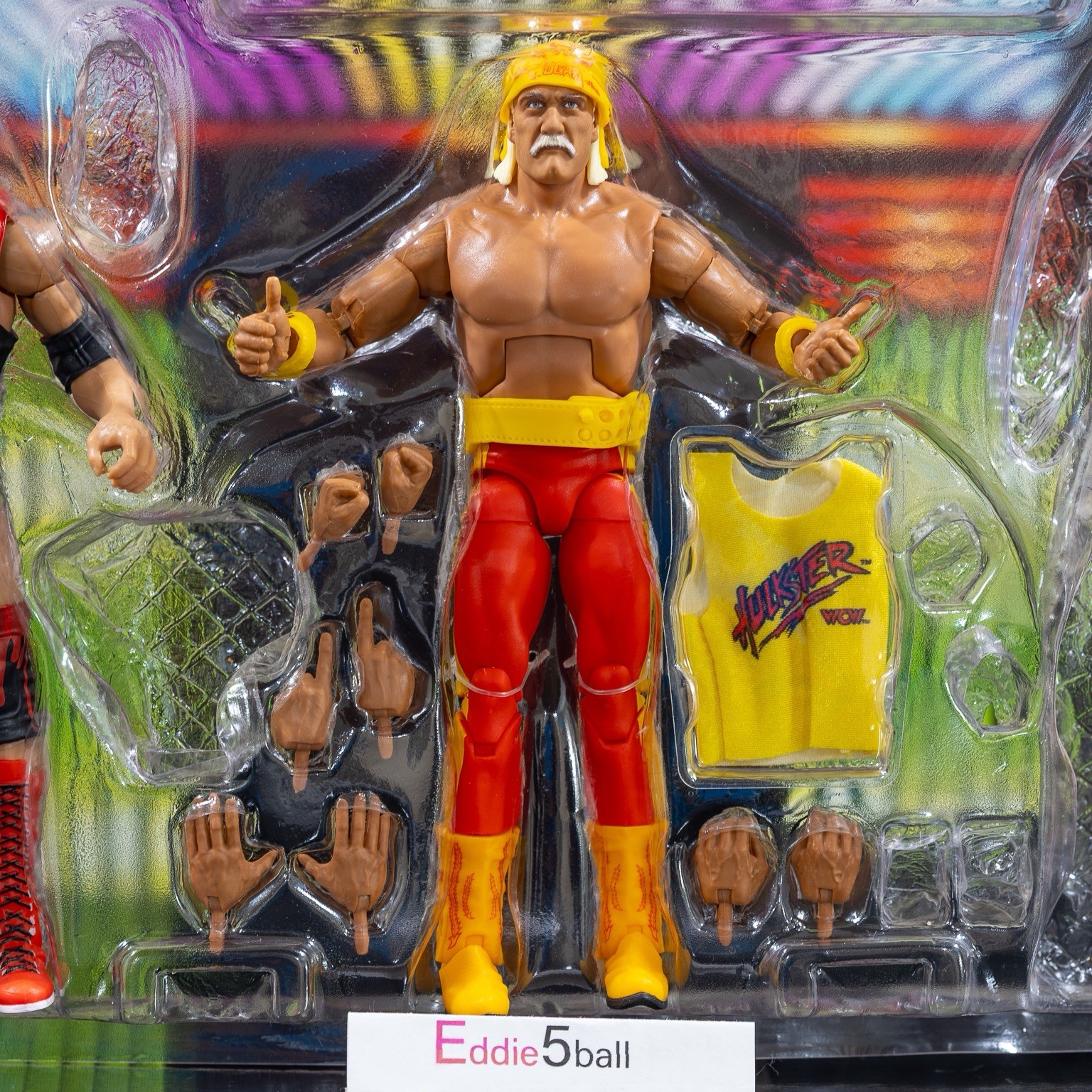 READ NEW MATTEL WCW Elite Bash At The Beach Hollywood Hulk Hogan WWE NWO Figure