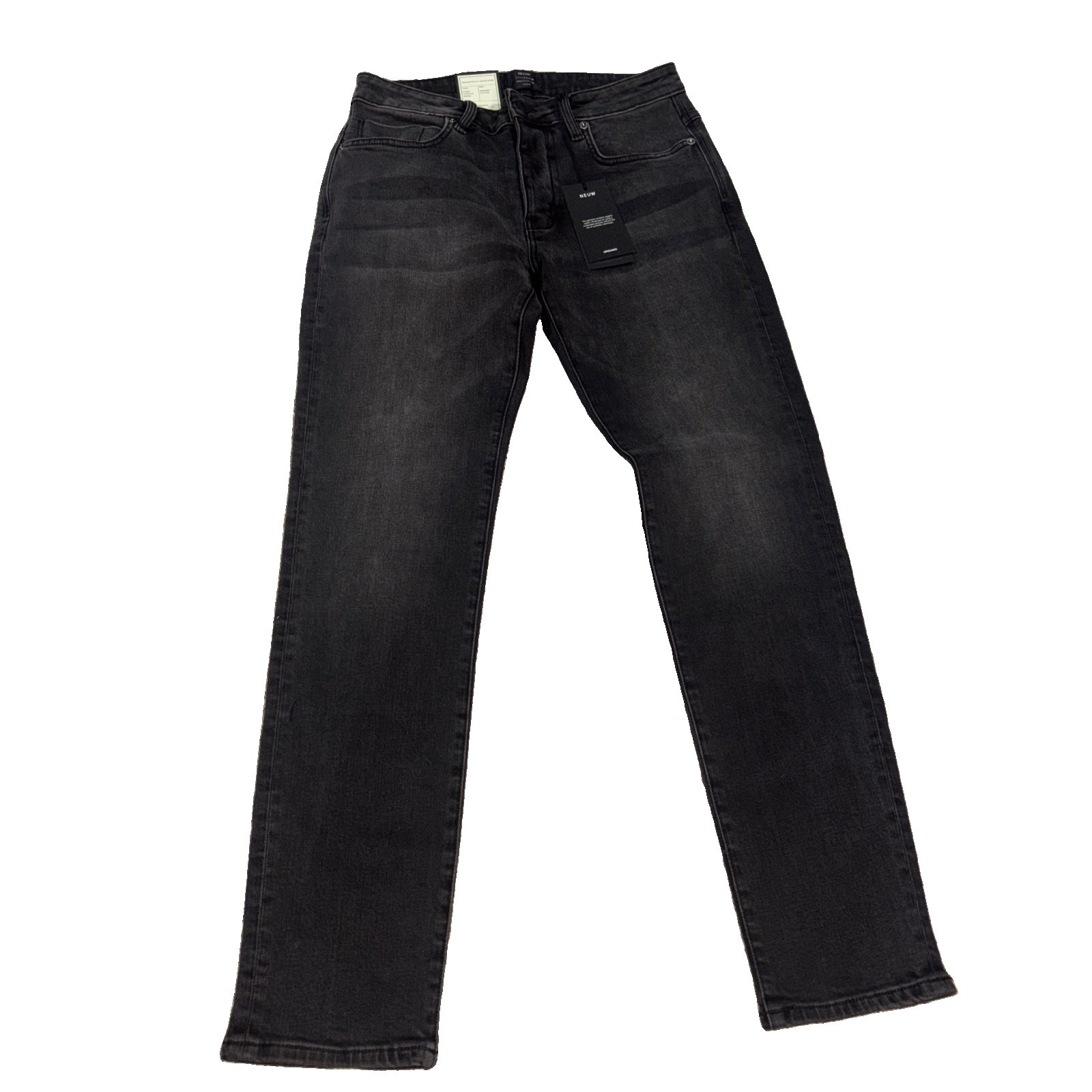 NEUW MENS LOU SLIM JEANS SLIM STRAIGHT W29 L32 BLACK WASHED NWT SKINNY 