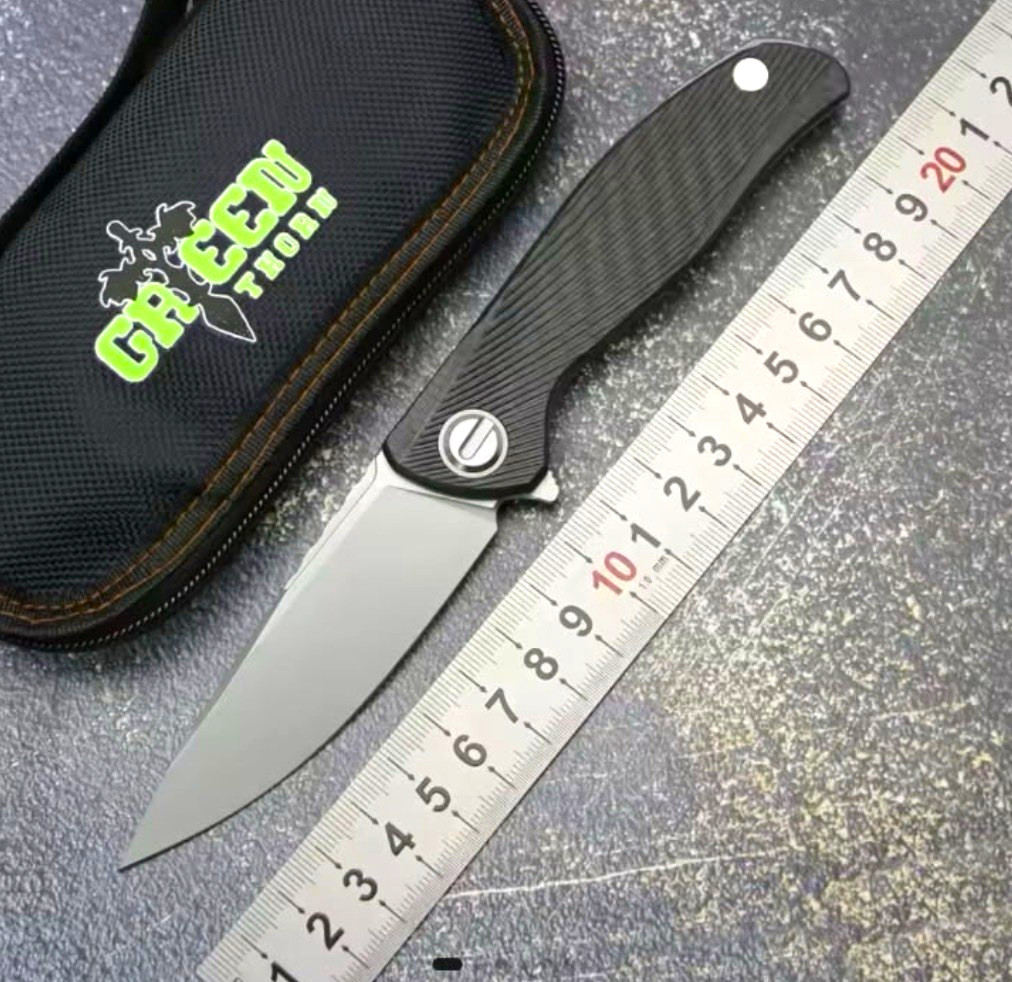 Green Thorn Hati CD VG10 Pocketknife Titanium/Carbon Fiber Frame Lock Manual