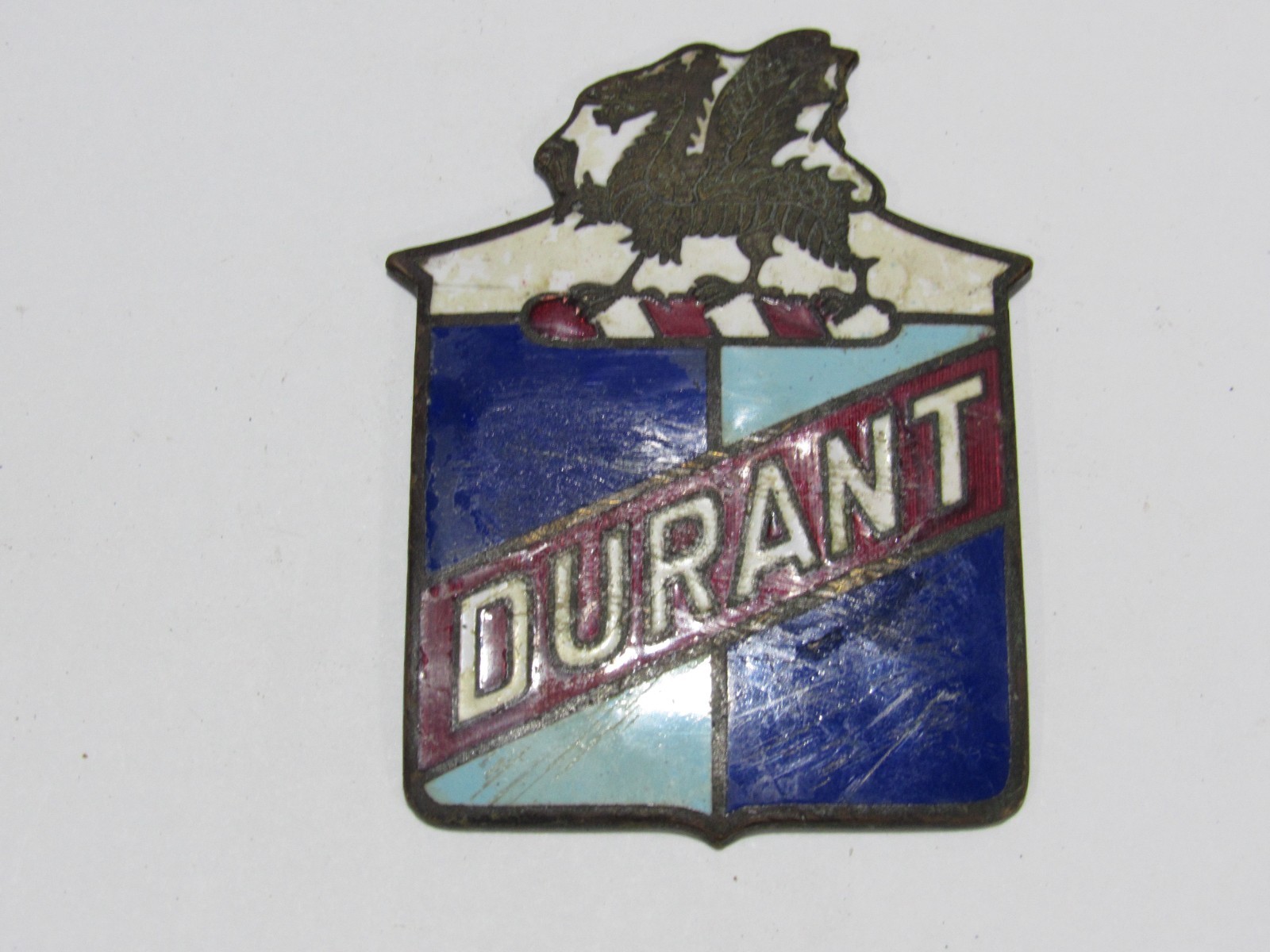 VTG 1922-1926 Durant Radiator Badge Emblem Tag Decal Ornament Gas Oil Enamel Car VTG 1922-1926 Durant Radiator Badge Emblem Tag Decal Ornament Gas Oil Enamel Car