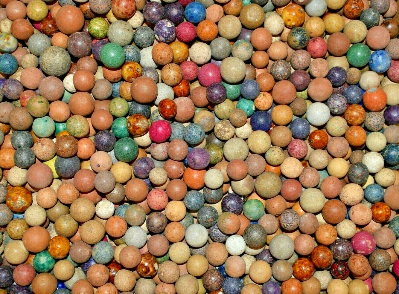 🐦⏩Antique 1800s Civil War era Clay Marbles Lot of 5 Size .500=1/2 🐦⏩Antique 1800s Civil War era Clay Marbles Lot of 5 Size .500=1/2