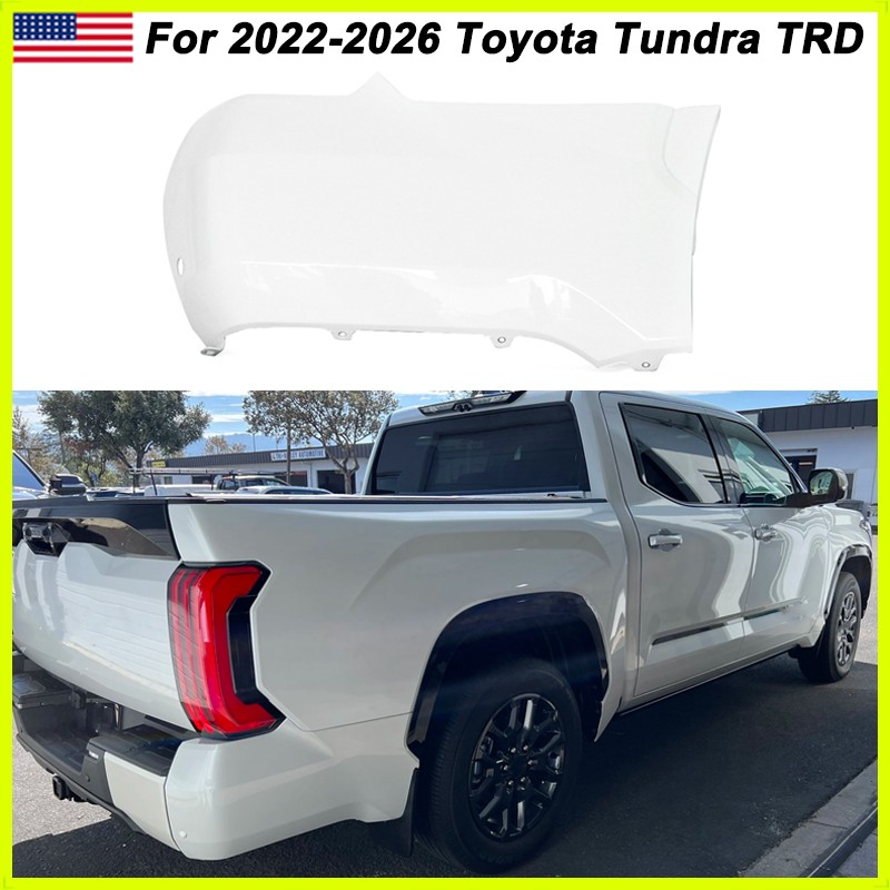 Fits 2022-26 Toyota Tundra SR5 Ice Cap Rear Passenger Side Bumper Cover w/ Holes