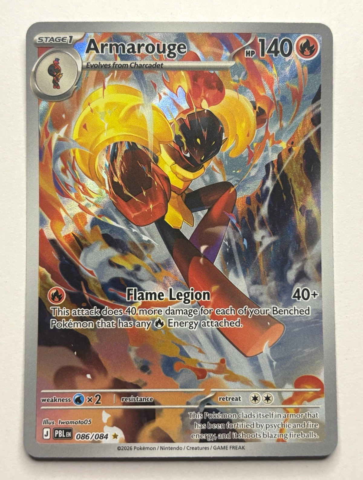 2026 Pokemon TCG Armarouge 086/084 Paldean Fates Holo Illus Rare 140 HP EN 2026 Pokemon TCG Armarouge 086/084 Paldean Fates Holo Illus Rare 140 HP EN