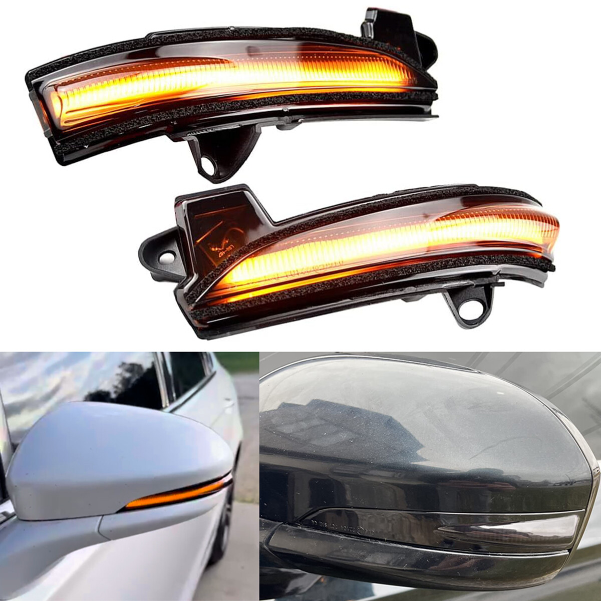 For 2013-2020 Ford Fusion LED Smoked Turn Signal Sequential Blinker Mirror Light For 2013-2020 Ford Fusion LED Smoked Turn Signal Sequential Blinker Mirror Light
