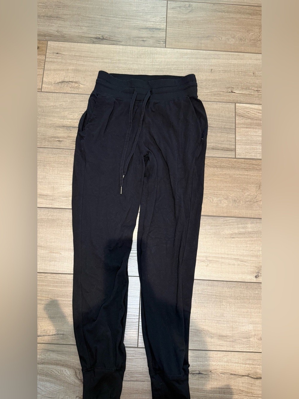 Lululemon Black Jogger Pants Womens Size 4 Stretch Drawstring 27” Inseam