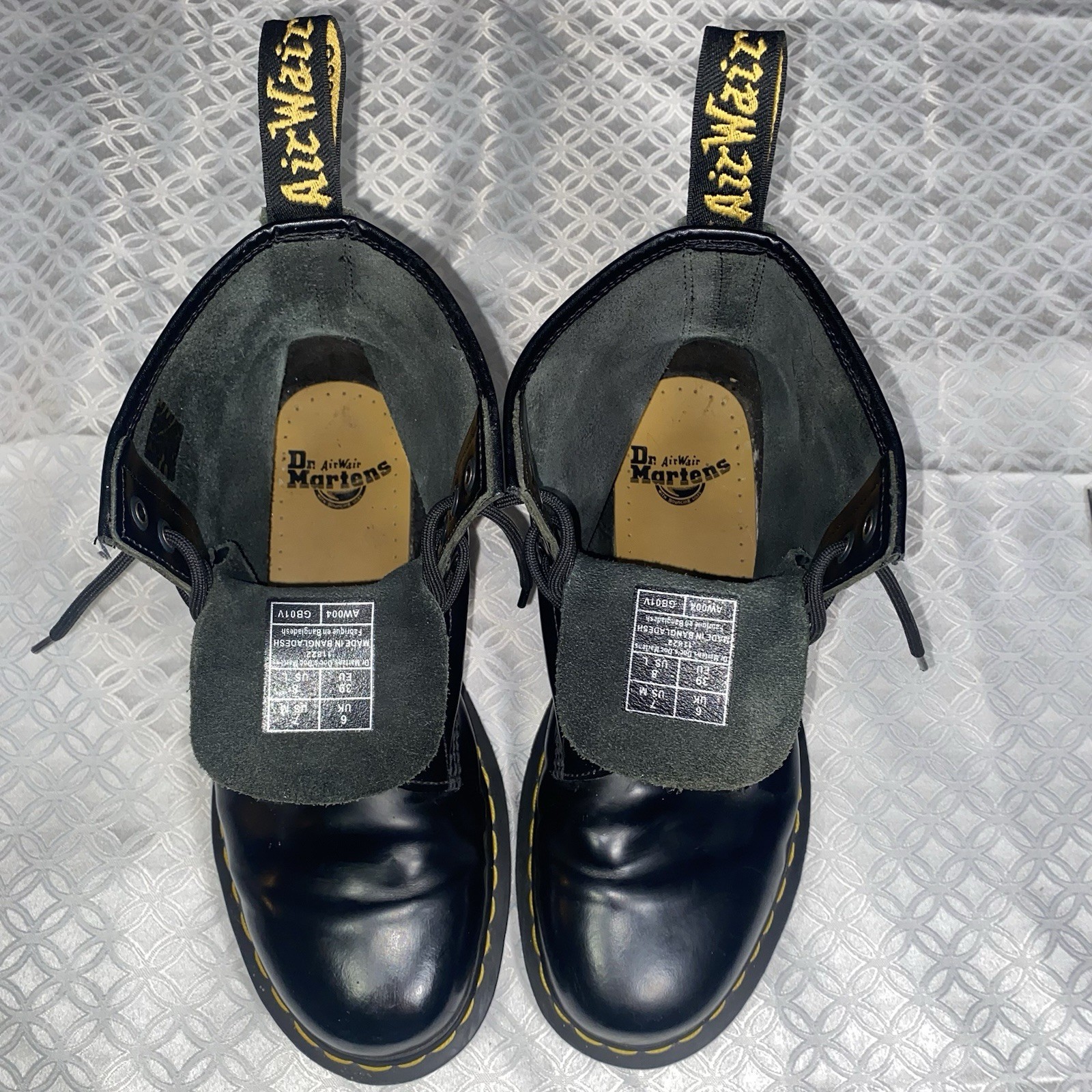 Dr Martens 1460 Black Leather Combat Boots Men’s 7 Grunge Punk AirWair Docs
