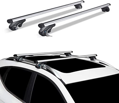 Black - JinsanityPerformance 54'' Adjustable Aero Aluminum Roof Rack CrossBars