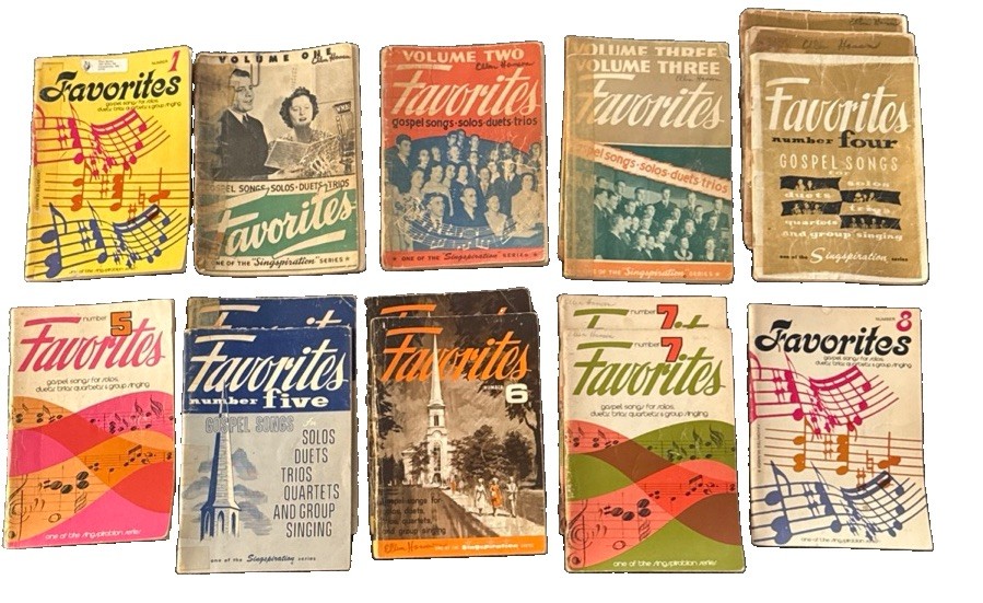 16 Vintage Gospel Song Books Singspiration Favorites Lot Vol. 1-8 1950s 1960s